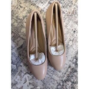 DREAM PAIRS Women Neutral‎ Beige Block Heel Pumps Shoes Size 8